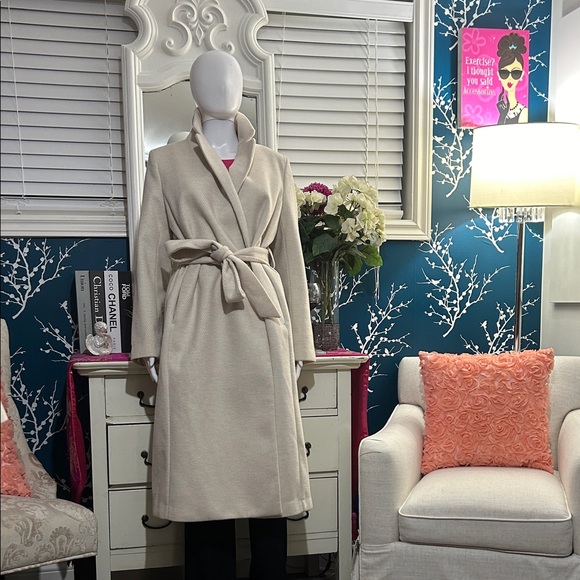 H&M Cream Women's Pea Coat - Picture 1 of 16